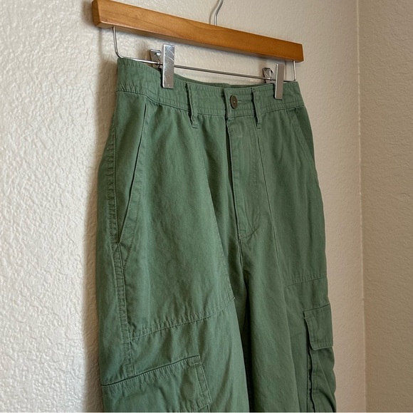Abercrombie & Fitch High Waist Cargo Utility Jogger Pants in Green, Size Small - Picture 8 of 8